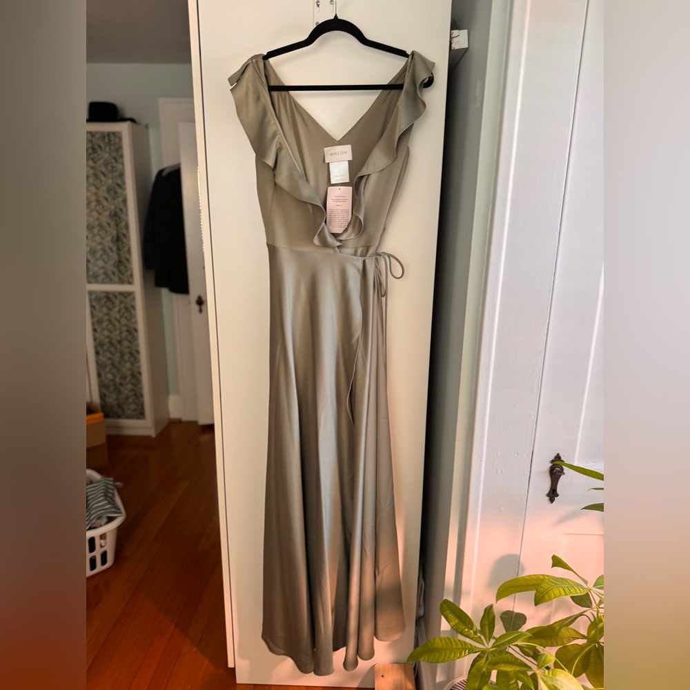 BHLDN Tansy Satin Charmeuse Maxi Dress
